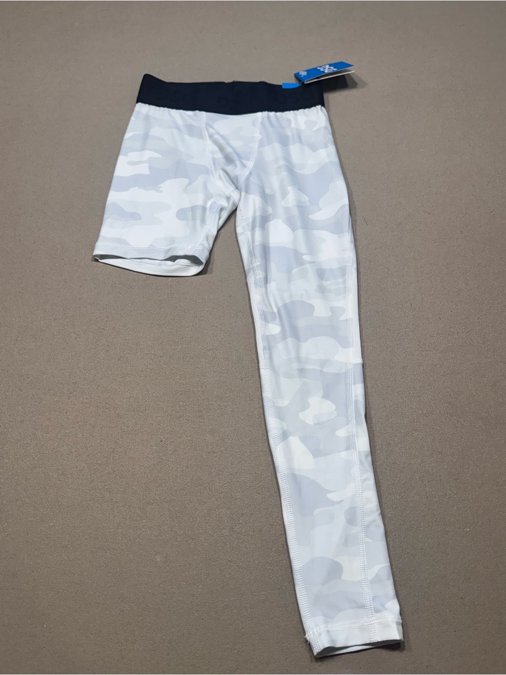 DSG Kids White Gray Camo Compression Legging